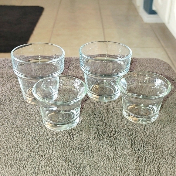 Glass votives/water planters 3 sizes. Total of 7.  Some used, some like new. - Picture 7 of 11